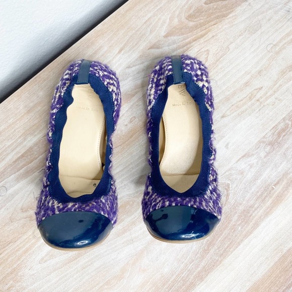 J. Crew Purple Tweed Ballet Flats size 10 - Picture 2 of 7
